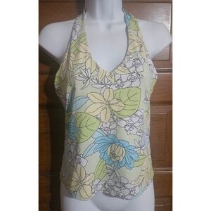 Apostrophe Stretch Vintage Floral Halter Top